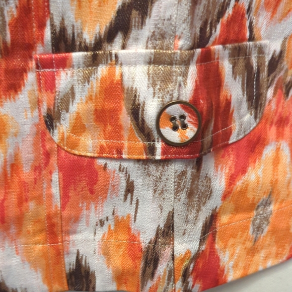 Women's Multicolor Patterned Jacket - Picture 5 of 8